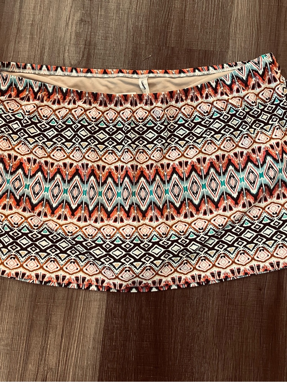Swim by Cacique Printed Mini Skirt - Multi-Color Tribal 28